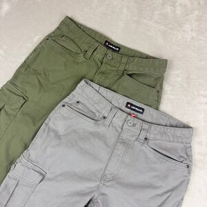 Airwalk Cargo Pants Mens 30x32 Gray Olive Green Lot of 2 Straight Leg Skater Y2K